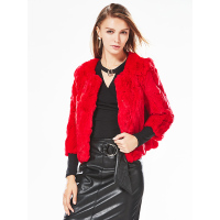 CDB001DH经典简约獭兔毛皮草外套