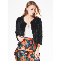 CDB001HE经典简约獭兔毛皮草外套