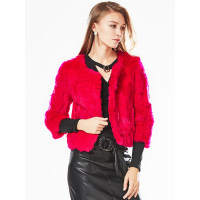 CDB001MH经典简约獭兔毛皮草外套