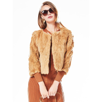 CDB001TS经典简约獭兔毛皮草外套
