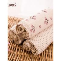 顶瓜瓜彩棉女蕾丝低腰高腰内裤棉质打底简约内裤女士内裤3条装