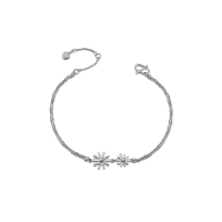 雅宝福Pt950铂金手链太阳花手链女士手链