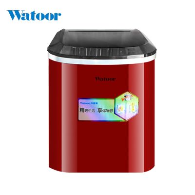 沃拓莱(Watoor) 15公斤圆冰家用迷你小型制冰机商用家用 手动加水 HZB-12/A 红色