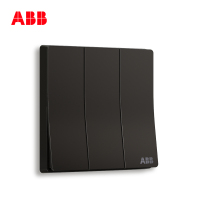 ABB开关插座 轩致无框 星空黑三位双控开关 16AXAF121-885