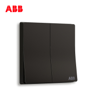 ABB开关插座 轩致无框 星空黑二位单控开关 16AXAF122-885