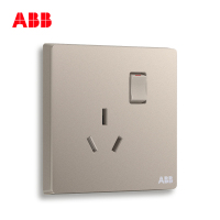ABB开关插座 轩致无框一位中标带开关三孔插座16AAF228-PG