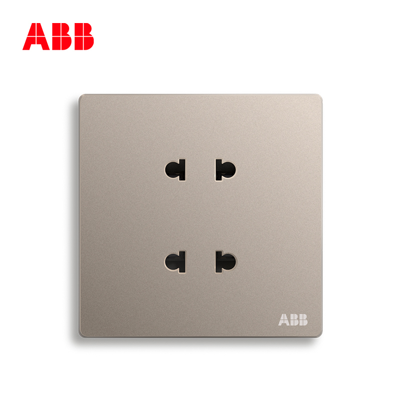 ABB开关插座 轩致无框二位中标 二 二极插座10AAF212-PG