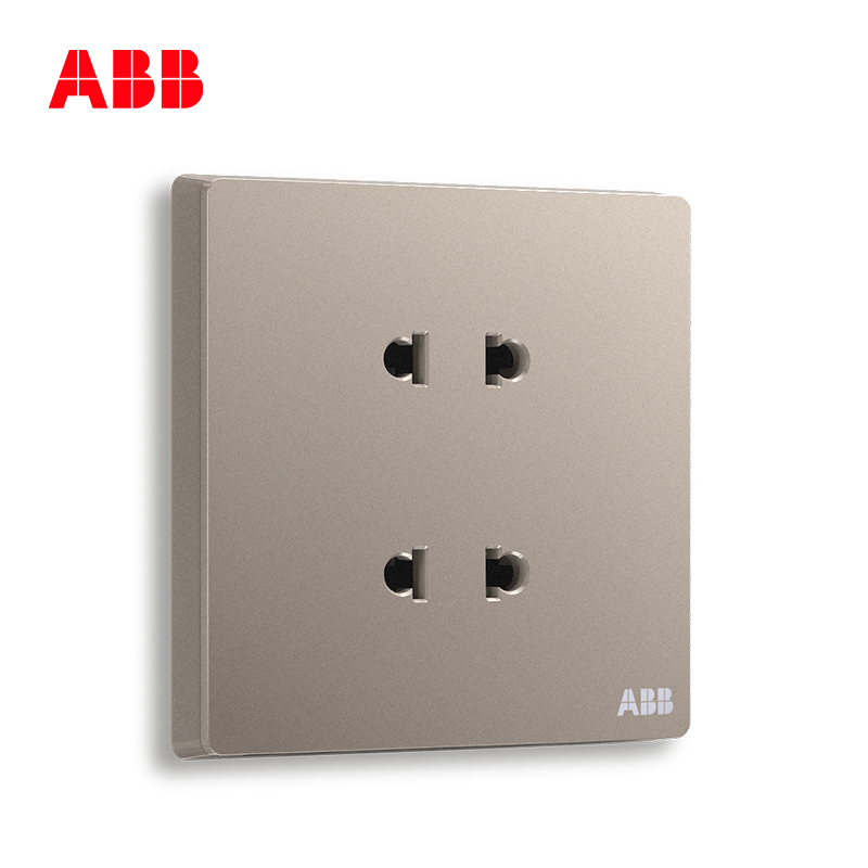 ABB开关插座 轩致无框二位中标 二 二极插座10AAF212-PG