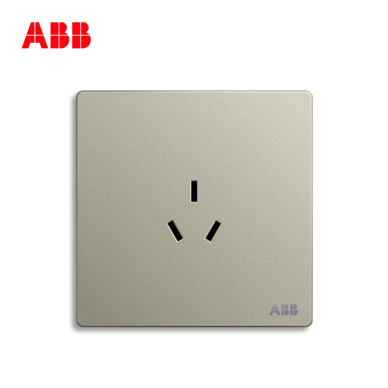 ABB开关插座 轩致无框一位中标三孔插座10AAF203-CS