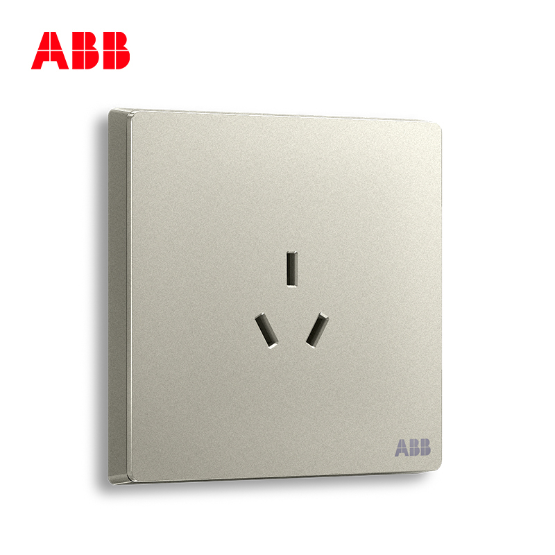 ABB开关插座 轩致无框一位中标三孔插座10AAF203-CS
