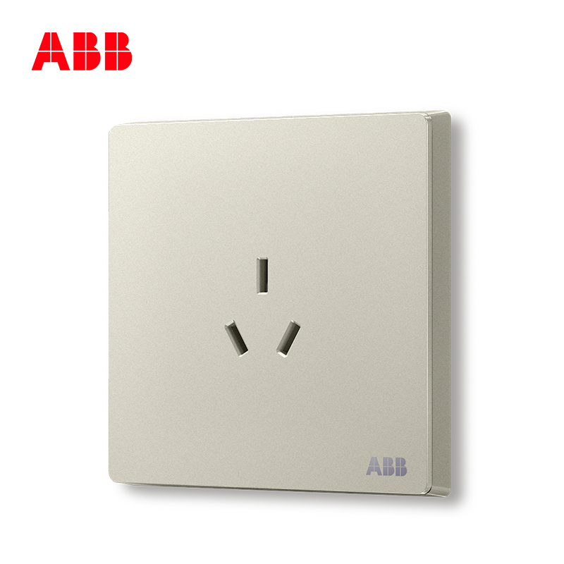 ABB开关插座 轩致无框一位中标三孔插座10AAF203-CS