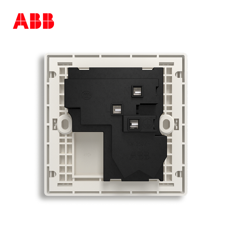 ABB开关插座 轩致无框二位中标 二三极插座10AAF205-CS