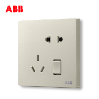 ABB开关插座 轩致无框二位中标带开关 二三极插 10AAF225-CS