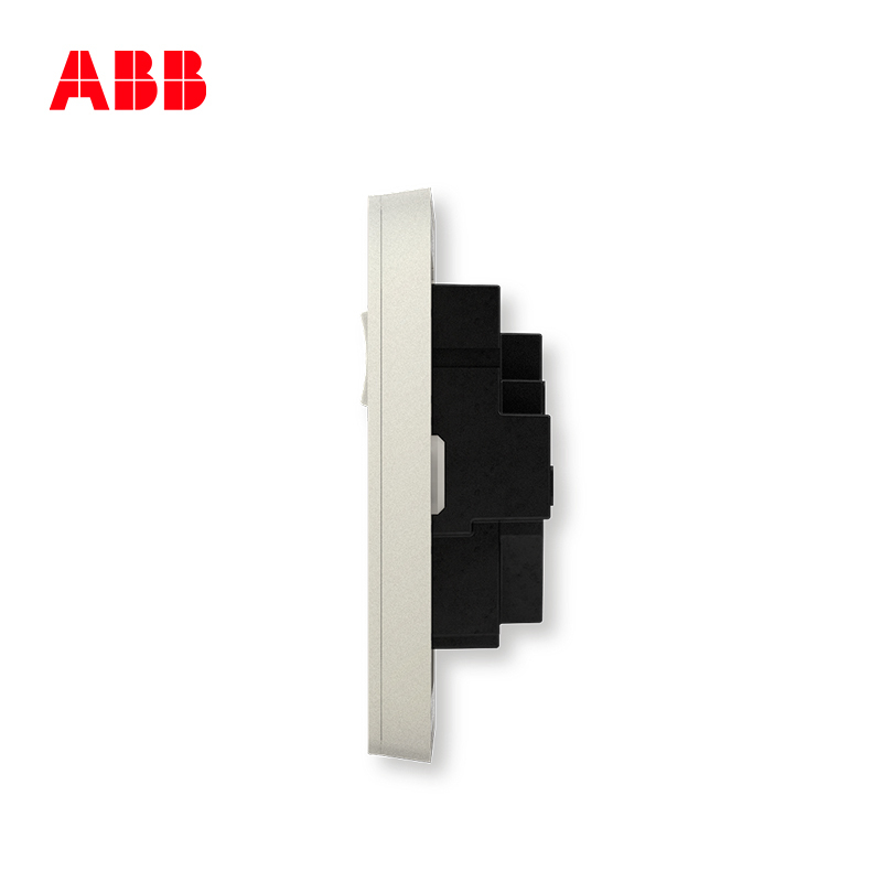 ABB开关插座 轩致无框一位中标带开关三孔插座16AAF228-CS