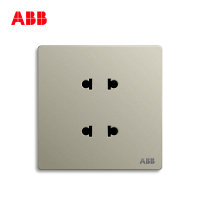 ABB开关插座 轩致无框二位中标 二 二极插座10AAF212-CS