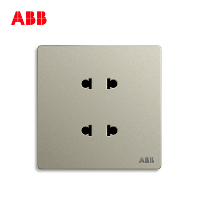 ABB开关插座 轩致无框二位中标 二 二极插座10AAF212-CS