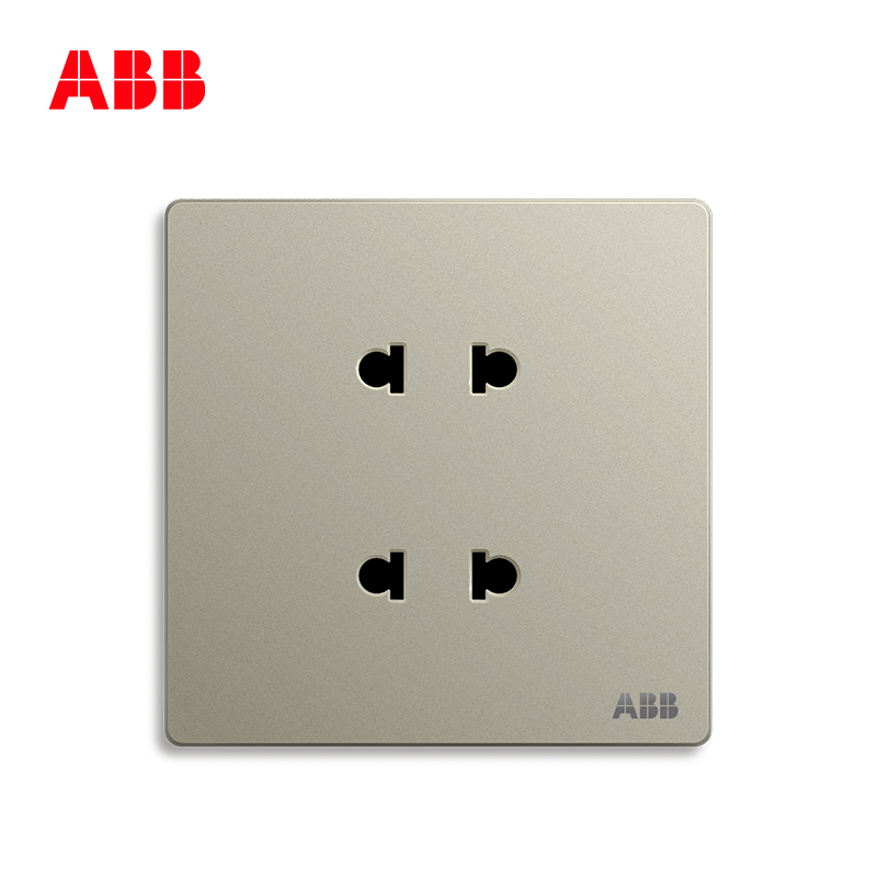 ABB开关插座 轩致无框二位中标 二 二极插座10AAF212-CS
