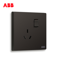 ABB开关插座 轩致无框一位中标带开关三孔插座10AAF223-885