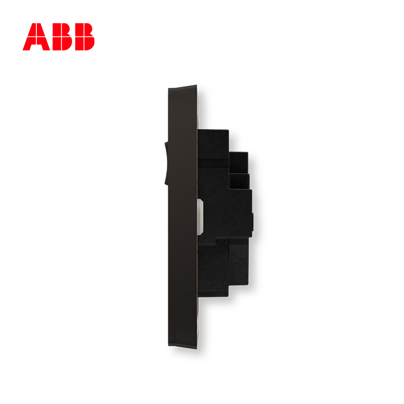 ABB开关插座 轩致无框一位中标带开关三孔插座10AAF223-885