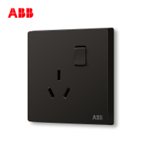 ABB开关插座 轩致无框一位中标带开关三孔插座16AAF228-885
