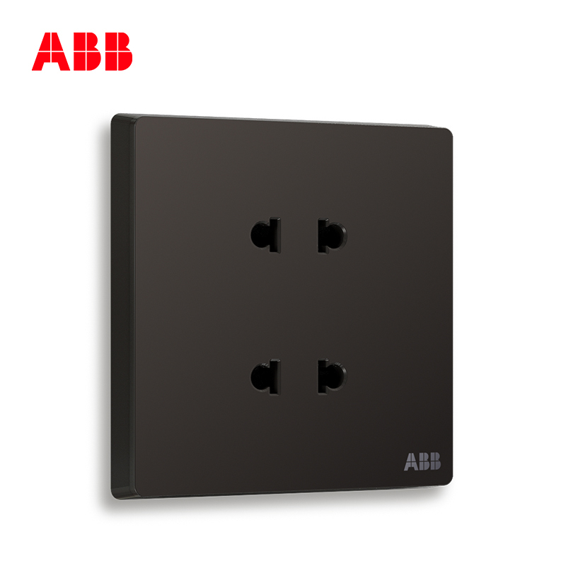 ABB开关插座 轩致无框二位中标 二 二极插座10AAF212-885
