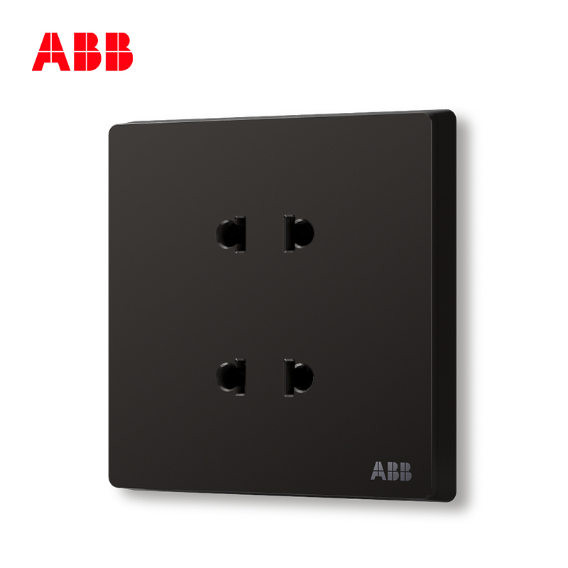 ABB开关插座 轩致无框二位中标 二 二极插座10AAF212-885