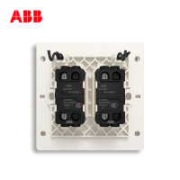 ABB开关插座 轩致无框 雅典白色二位单控带灯开关 16AXAF182