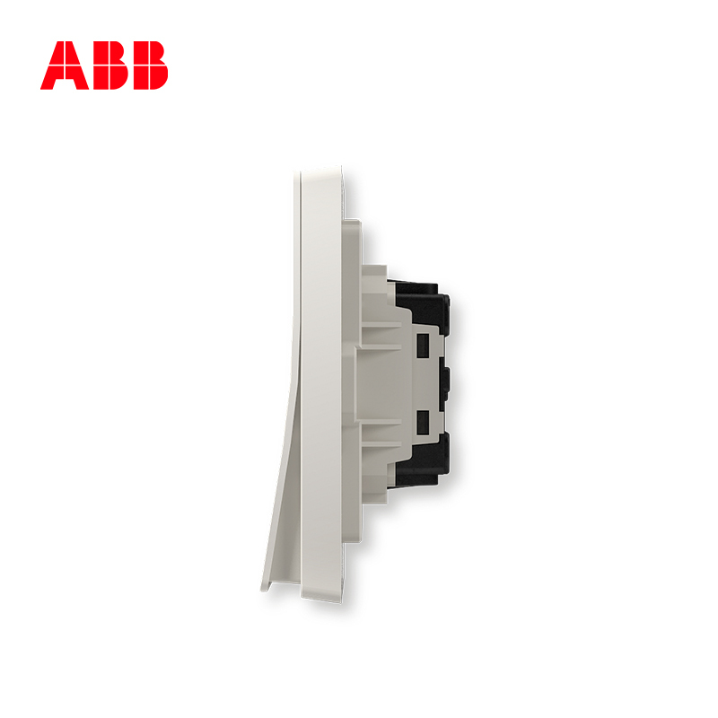 ABB开关插座 轩致无框 雅典白色二位双控开关 16AXAF126