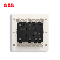 ABB开关插座 轩致无框 朝霞金三位单控开关 16AXAF123-PG