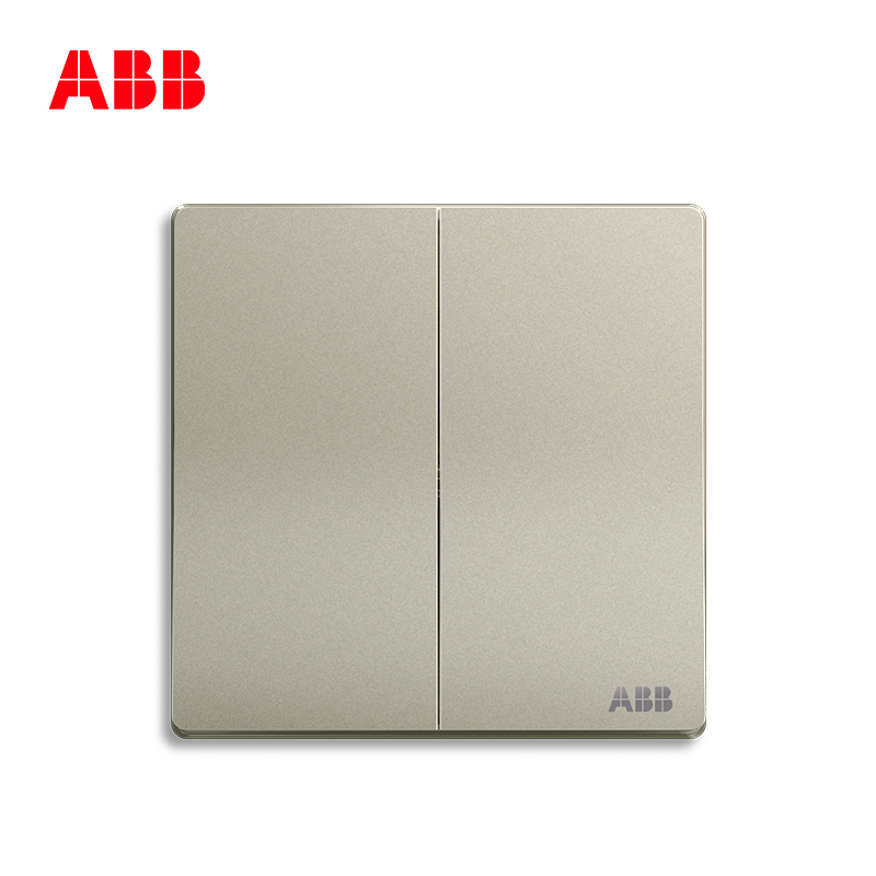 ABB开关插座 轩致无框 雅典白色二位双控开关 16AXAF126-CS