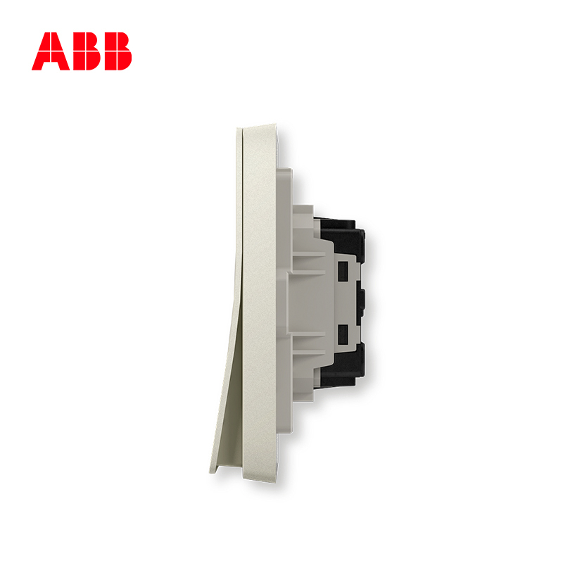 ABB开关插座 轩致无框 雅典白色二位双控开关 16AXAF126-CS