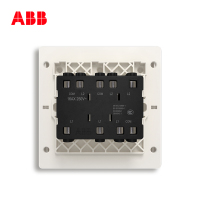 ABB开关插座 轩致无框 香槟银三位双控开关 16AXAF121-CS