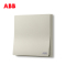 ABB开关插座 轩致无框 香槟银一位中间开关 10AXAF119-CS