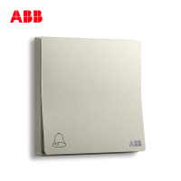 ABB开关插座 轩致无框 香槟银门铃开关 10AAF429-CS