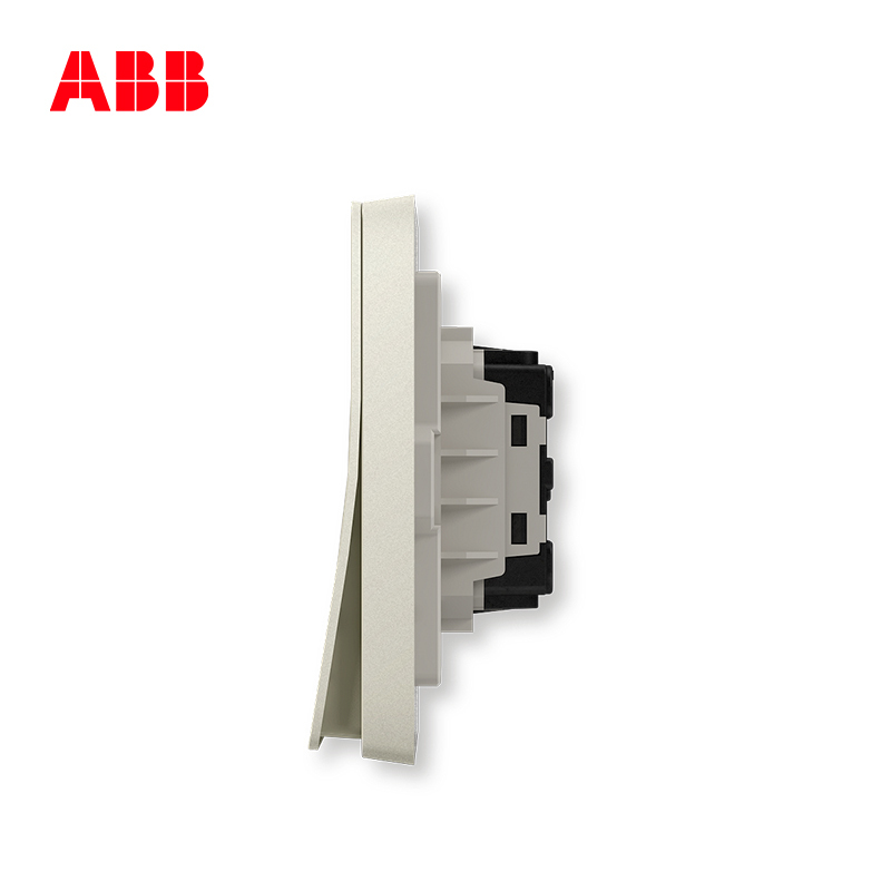ABB开关插座 轩致无框 香槟银门铃开关 10AAF429-CS