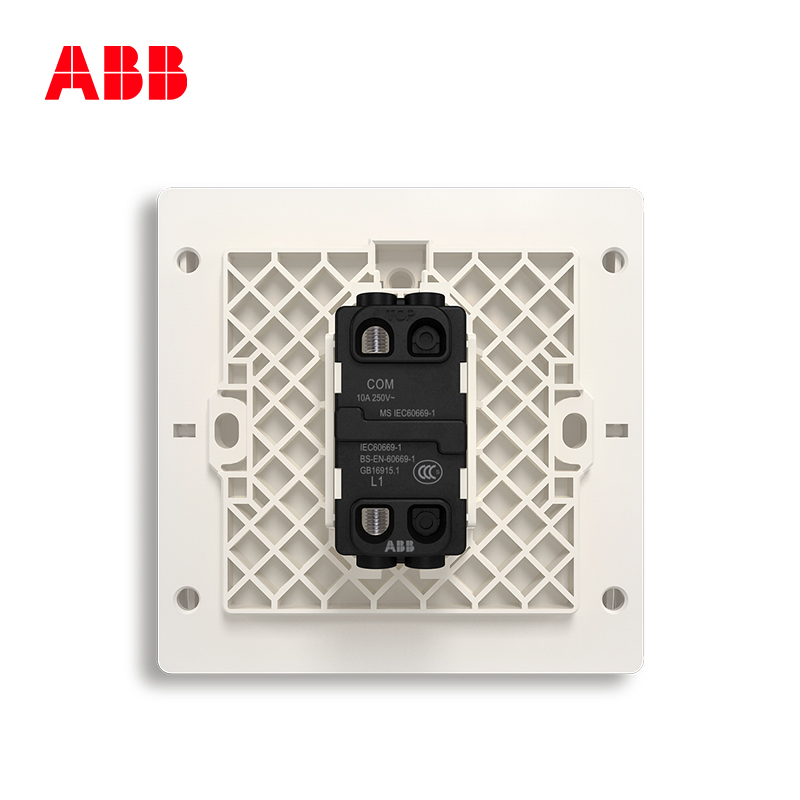 ABB开关插座 轩致无框 香槟银门铃开关 10AAF429-CS
