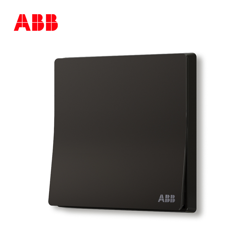 ABB开关插座 轩致无框 星空黑一位单控开关 16AXAF127-885