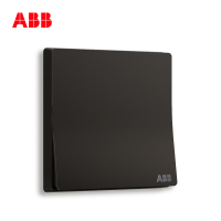 ABB开关插座 轩致无框 星空黑一位双控开关 16AXAF125-885