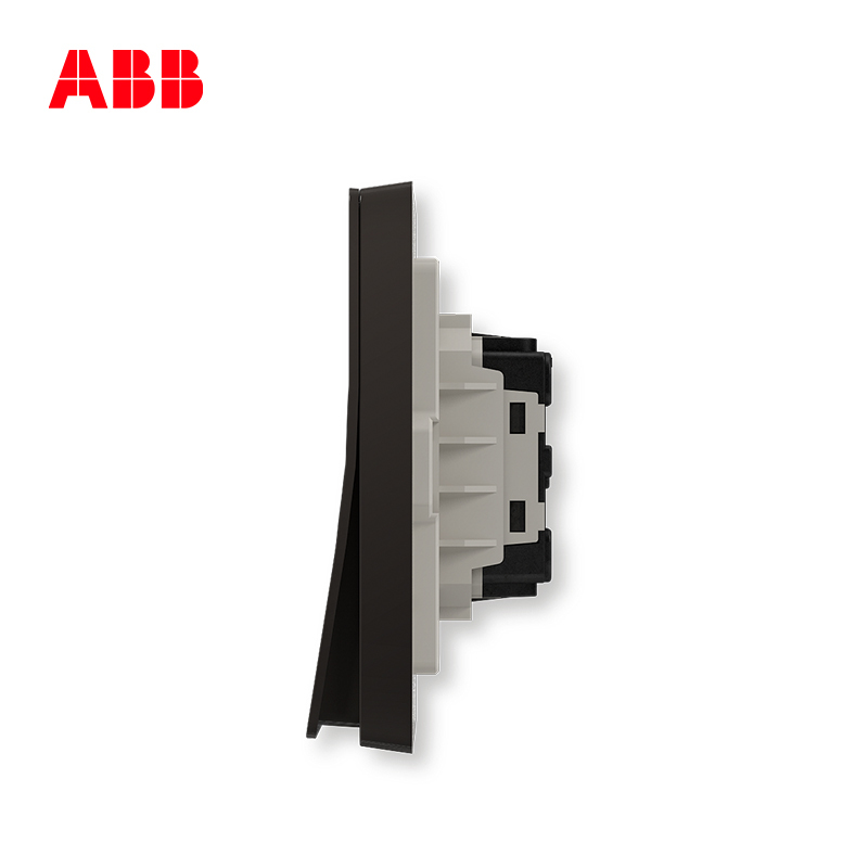 ABB开关插座 轩致无框 星空黑一位双控开关 16AXAF125-885