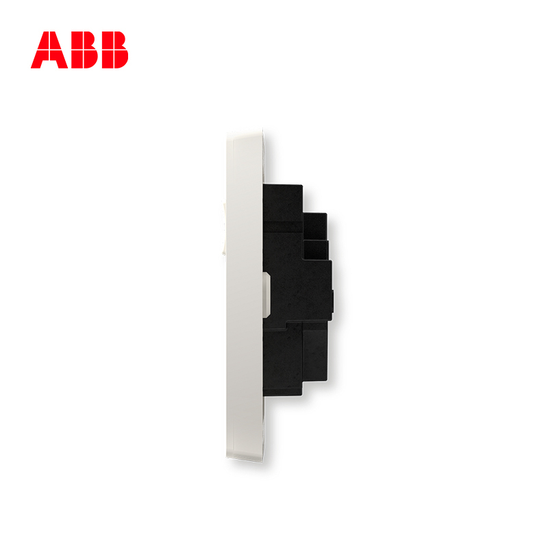 ABB开关插座 轩致无框一位中标带开关三孔插座16AAF228