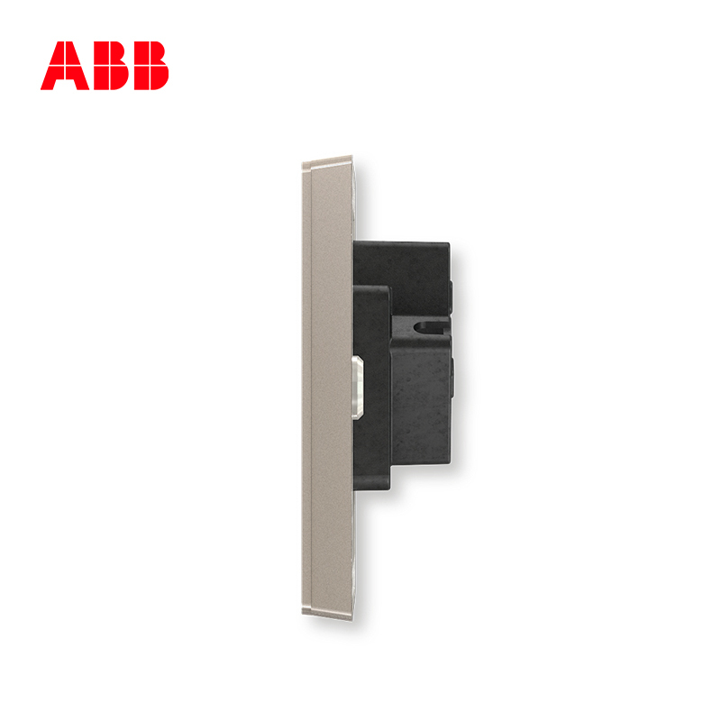 ABB开关插座 轩致无框一位中标三孔插座10AAF203-PG