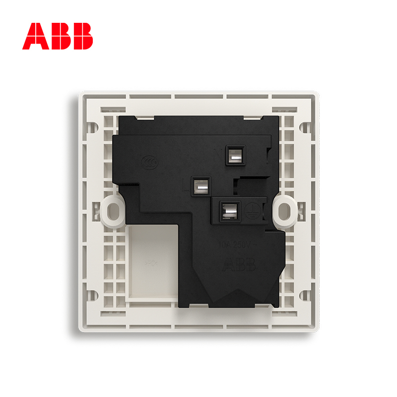 ABB开关插座 轩致无框二位中标 二三极插座10AAF205