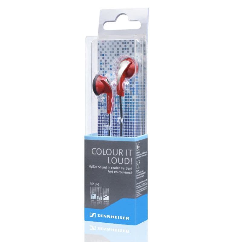森海塞尔(Sennheiser) MX365 耳塞式有线耳机入耳式音乐耳机 红色[保税仓发货]图片