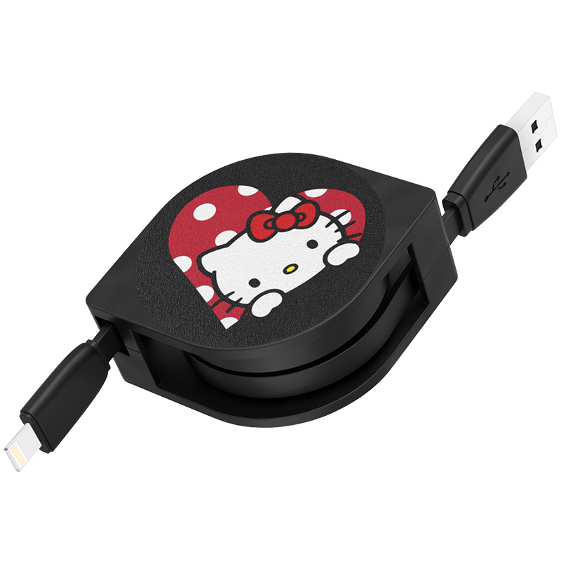 优加 holle kitty苹果数据线苹果数据线/充电线 适用苹果5/6/7数据线-同心凯蒂猫