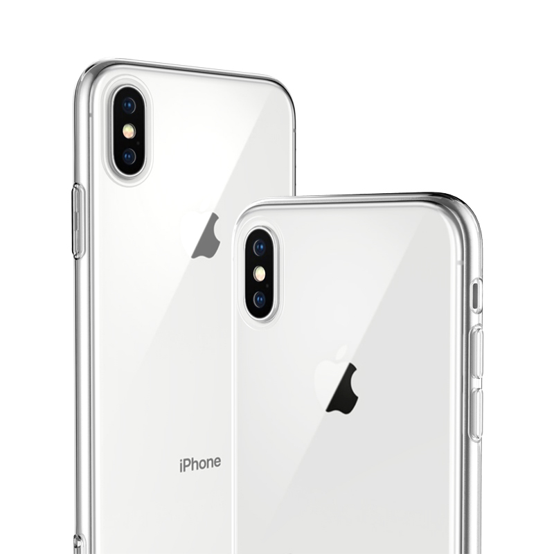 ESCASE 苹果iPhoneX/Xs手机壳 5.8英寸全包透明硅胶防摔TPU保护套软壳 本色透明