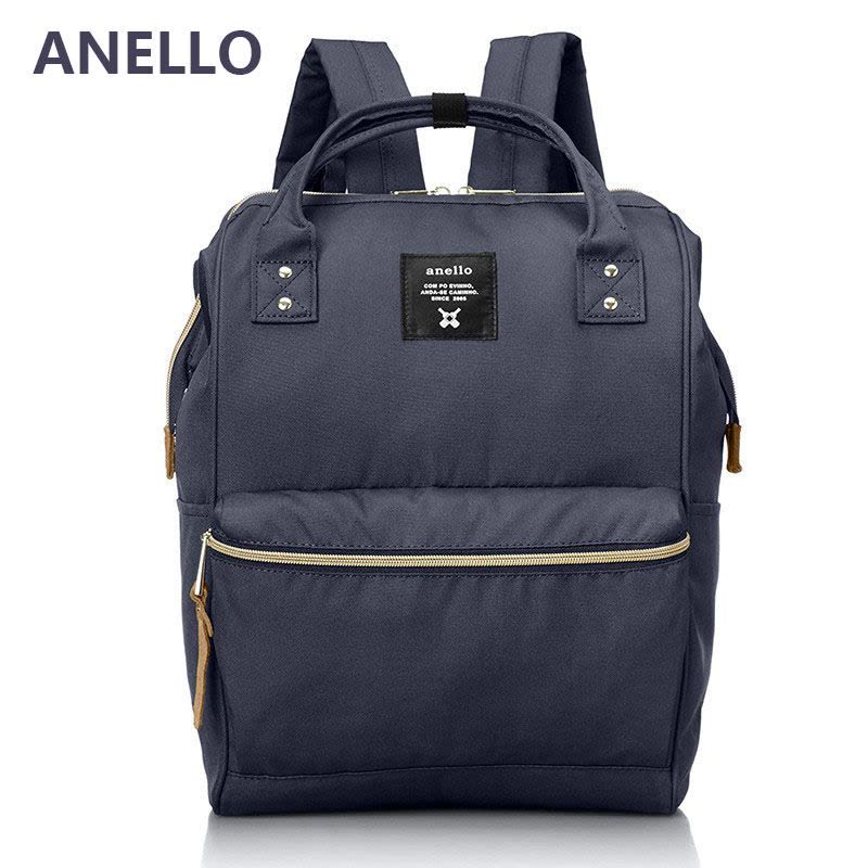 [直营]Anello简约双肩包户外包背包中号 双肩包 帆布 拉链 欧美时尚 41cm校园书包休闲背包 日本直采图片