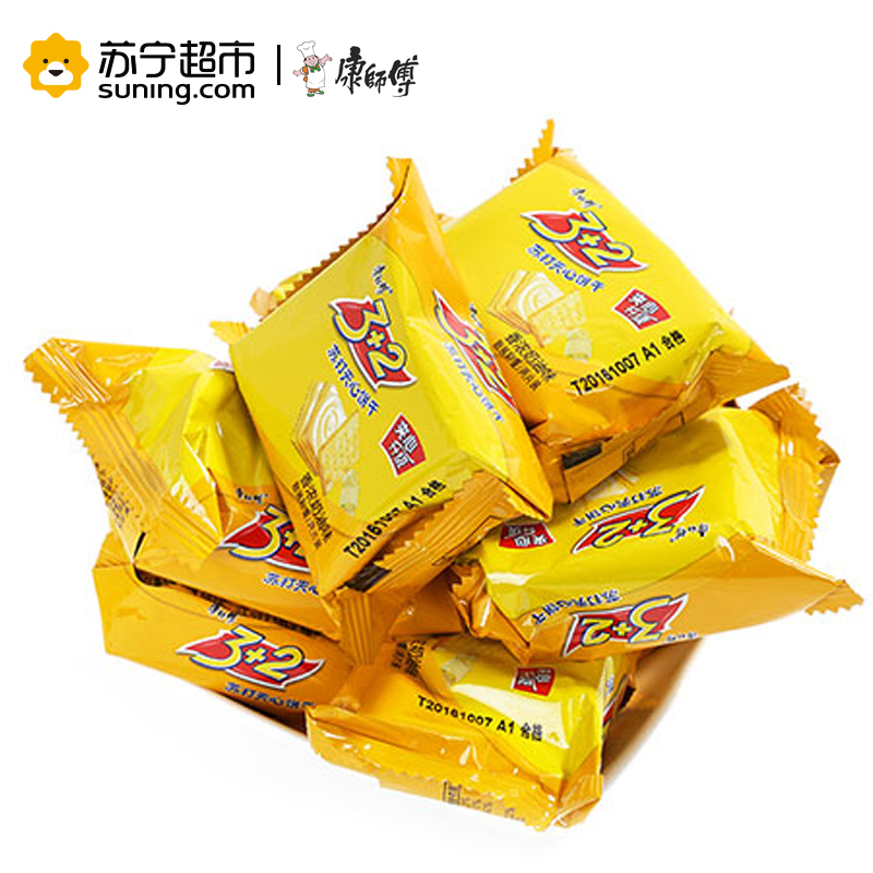 康师傅3+2苏打夹心饼干 香浓奶油300克包
