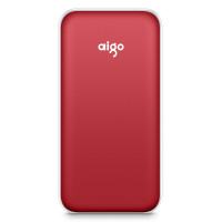 爱国者(aigo)10000毫安TF100充电宝轻薄小巧便携移动电源小鲜肉轻薄聚合物 适用于苹果小米华为红色