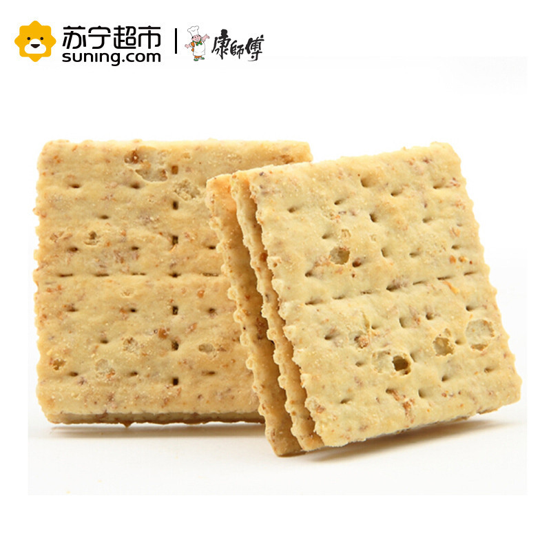 康师傅 3+2胚芽苏打夹心饼干 绿豆味 300g包