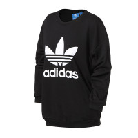 adidas阿迪达斯三叶草运动服大LOGO款女子长袖卫衣运动服BP9494